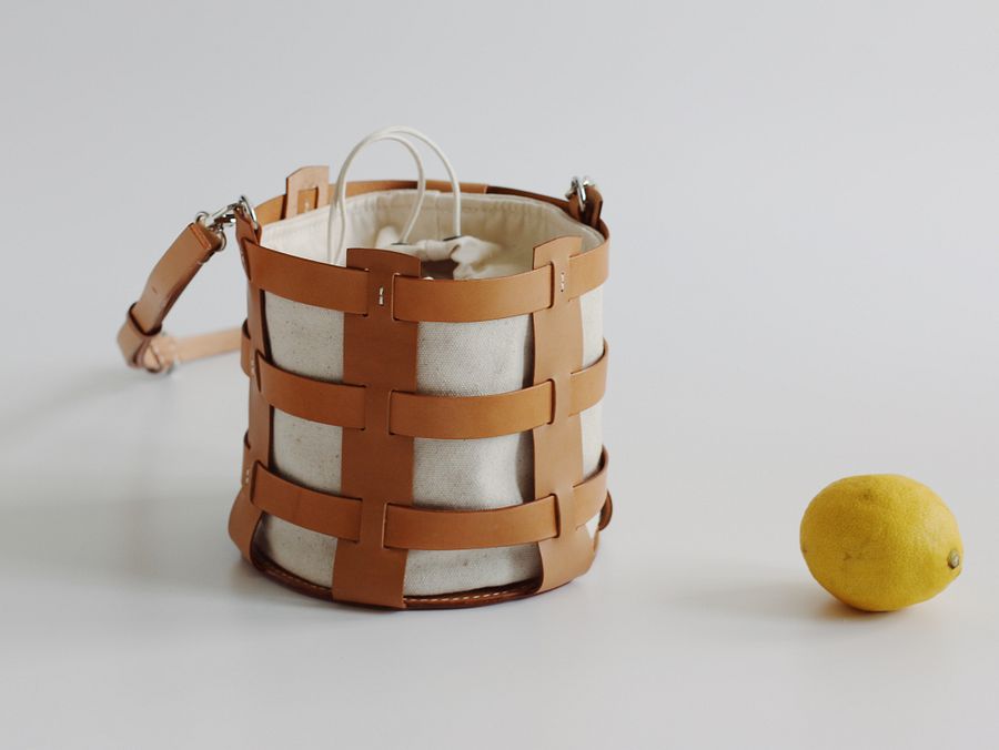 Vegetable Tanned Leather Caged Bucket Bag product image (7)