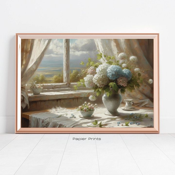 Botanical Oil Painting | Farmhouse Floral Design for French Country Home product image (2)