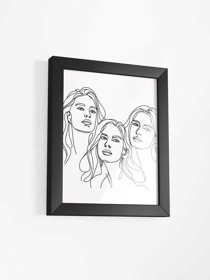 Female Models Portraits Line Art Matte Poster Art product image (39)