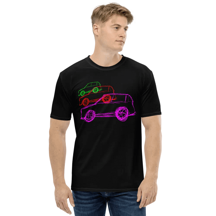 marcCAR T-Shirt green/red/pink/black Crew Neck T-Shirt product image (1)