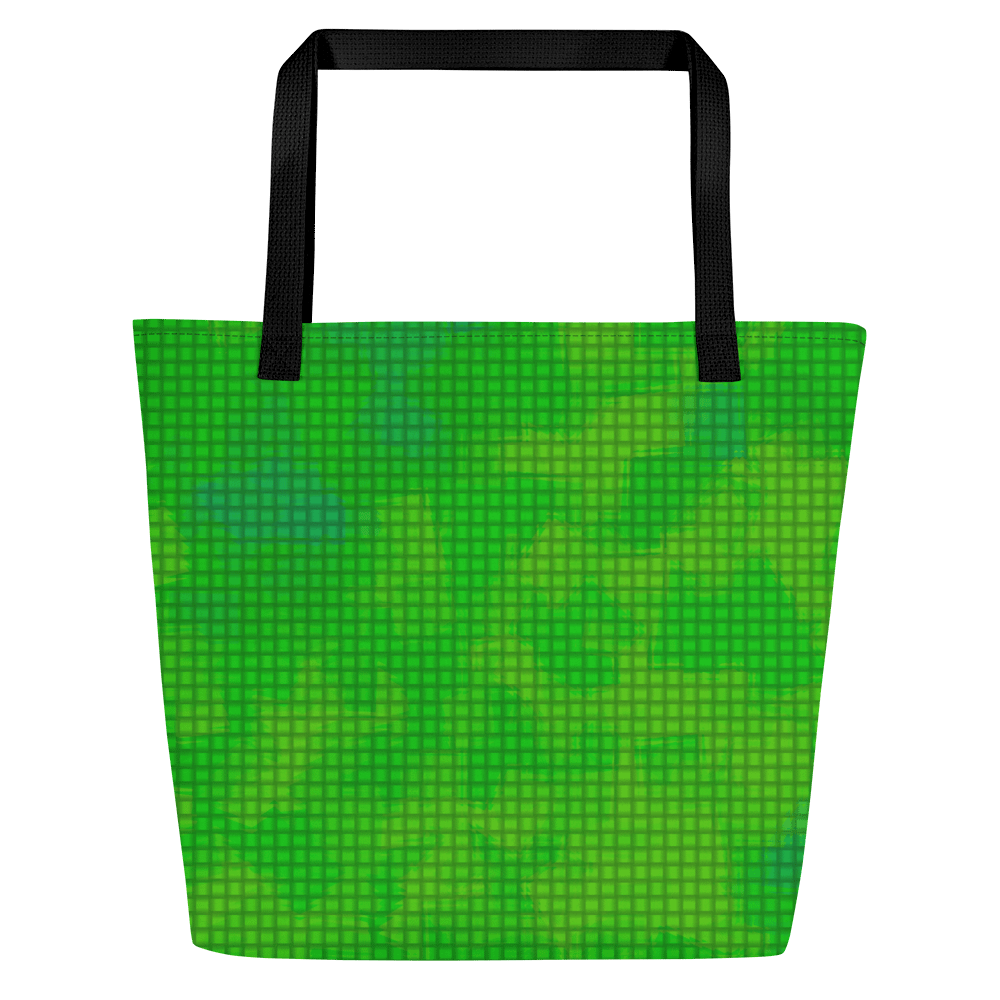 Green Grid All-Over Tote Bag product image (7)