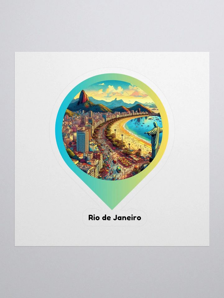 Cityscape Paradise Kiss Cut Stickers | I Design Rio de Janeiro product image (1)