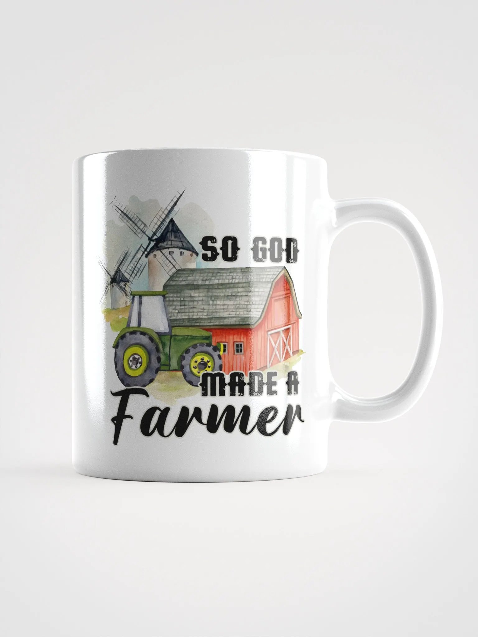 "so god made a farmer" white Mug product image (4)