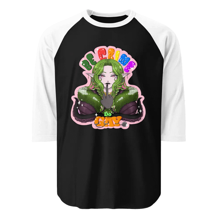 Be Crime Do Gay Raglan Tee product image (1)