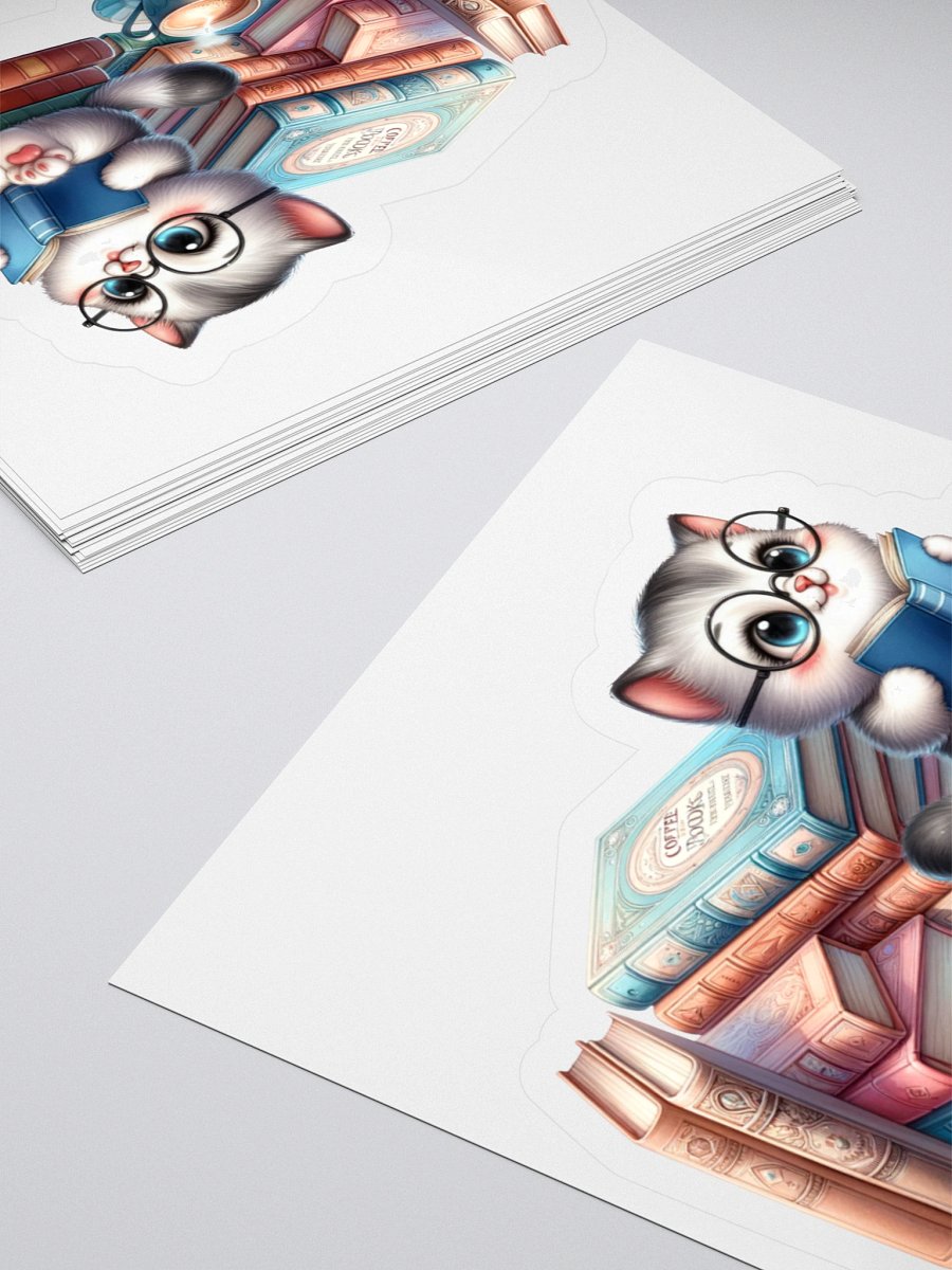 Whimsical Kitty Study Time Stickers product image (10)