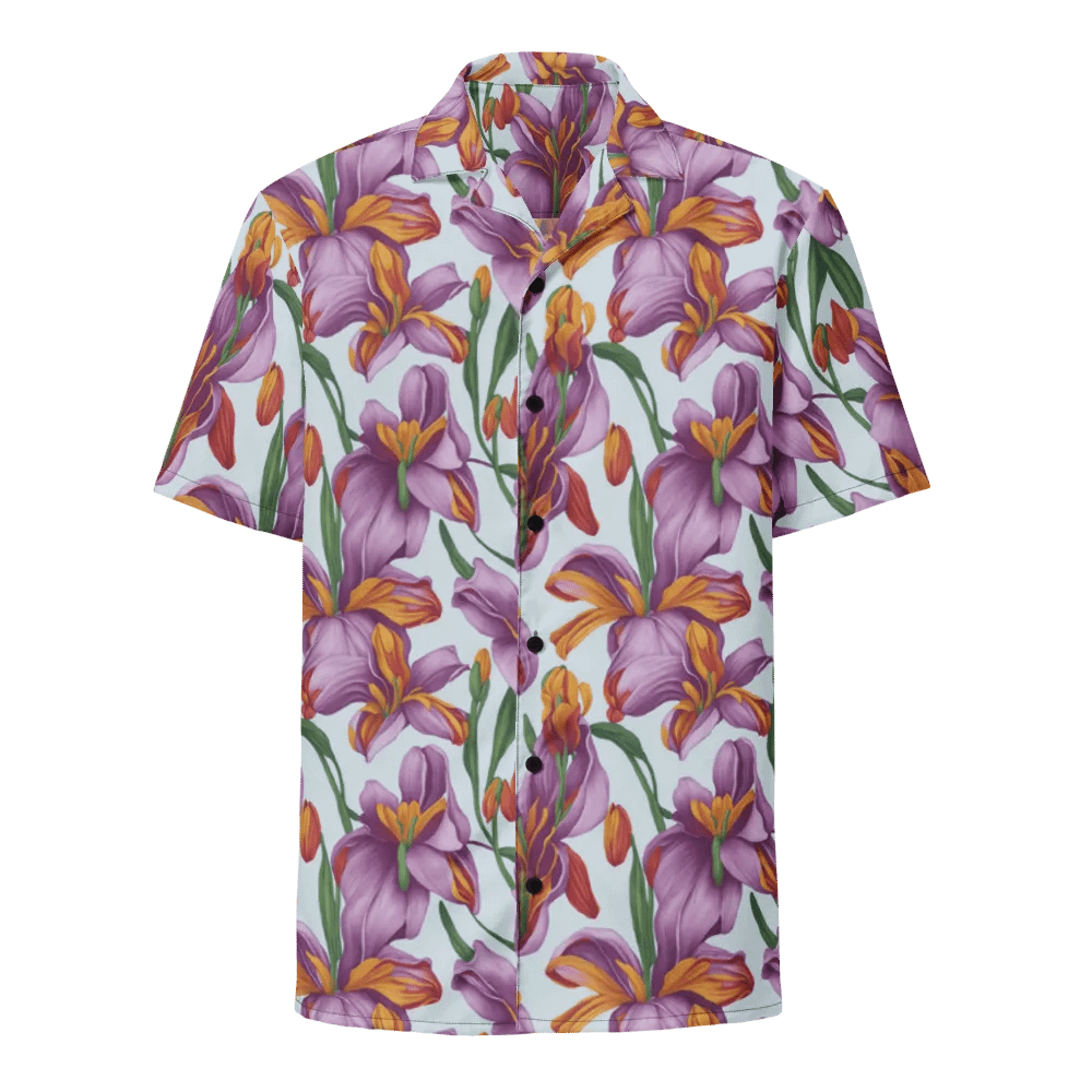 Floral Pattern Peruvian Lily Flowers Hawaiian Shirt product image (1)