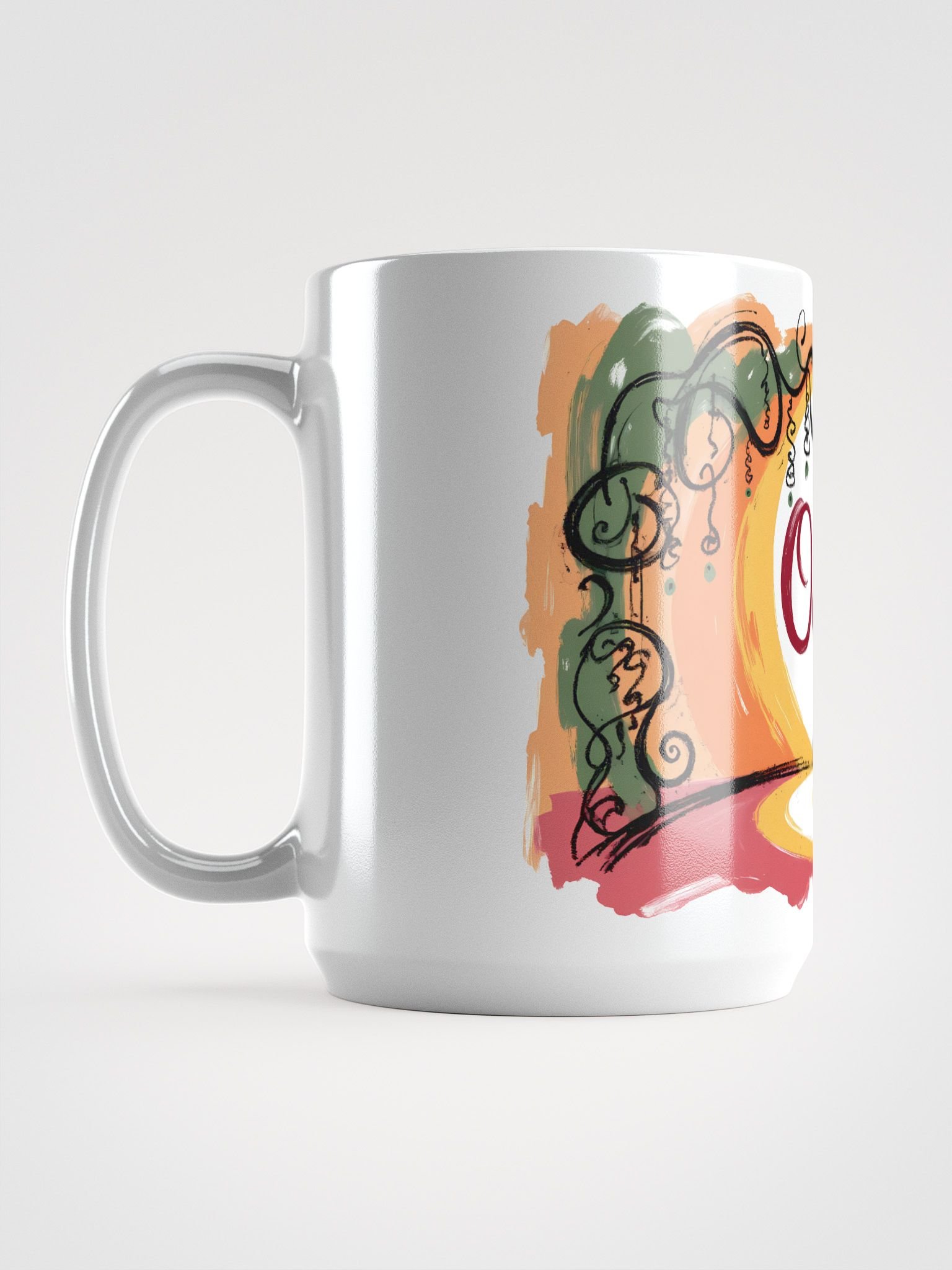 Ornate Odissi Stage | Traditional Dance Art Glossy Mug product image (6)