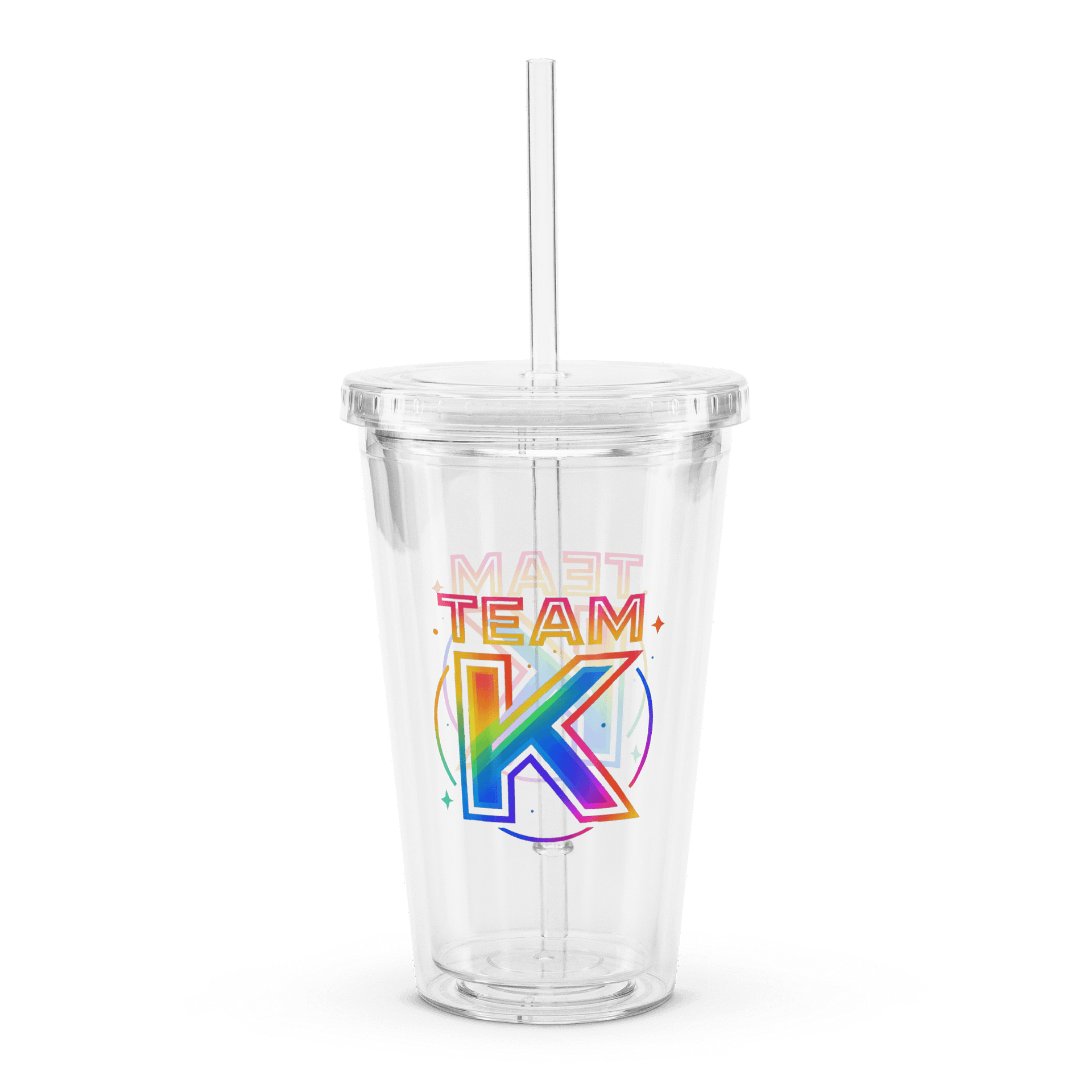 TEAM K Pride 1 Clear Plastic Tumbler product image (2)