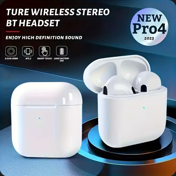 Pro 4 TWS Wireless Headphones with Mic,Bluetooth Earbuds Headset for Apple iPhon product image (3)