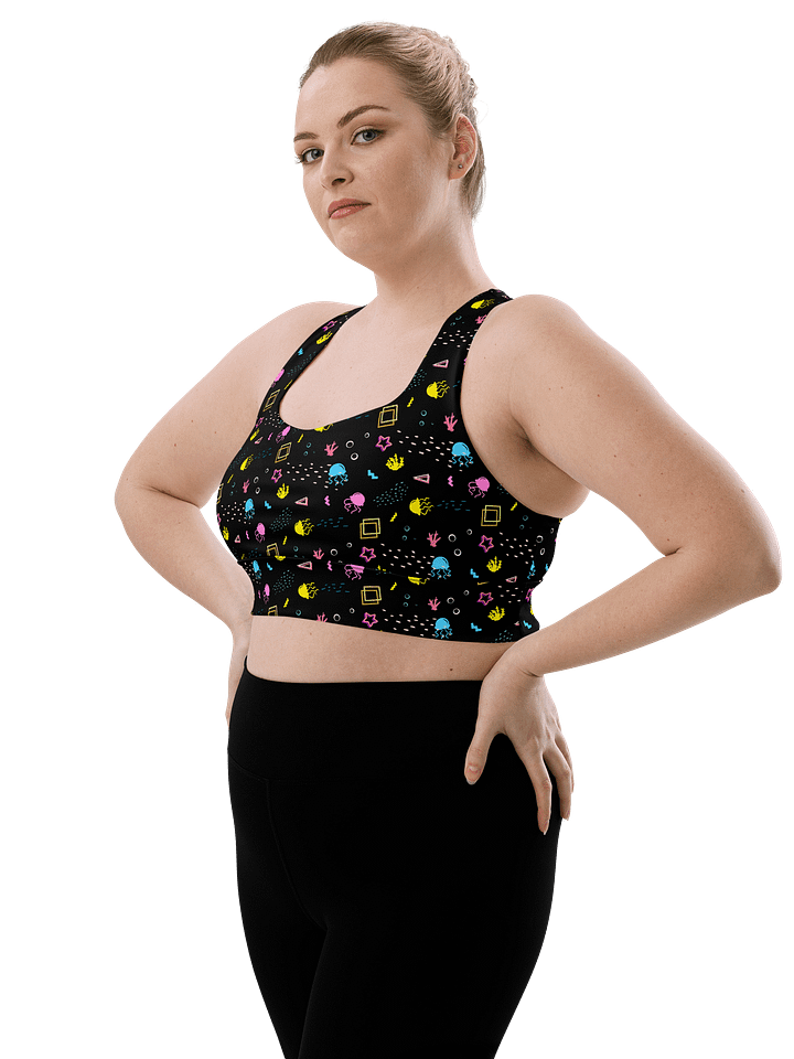 Shifty Seas dark pattern sports bra product image (2)