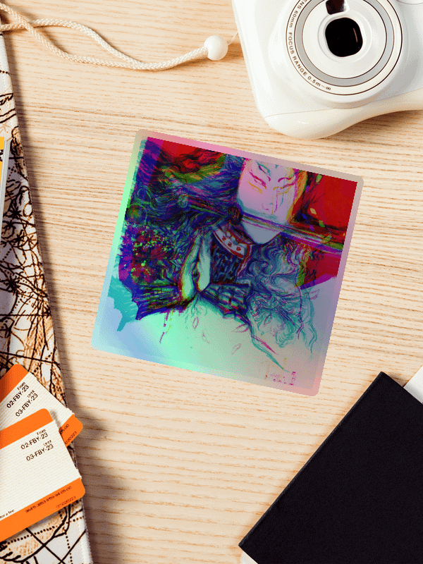 "THE GHOST" Holographic sticker sheet product image (4)
