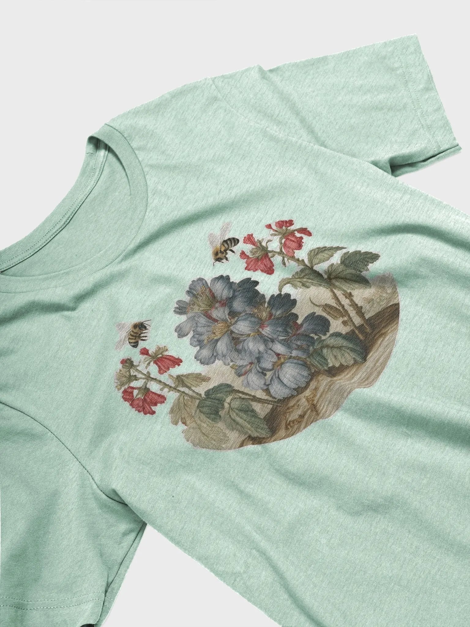Bees flying over some flowers Supersoft T-Shirt product image (3)