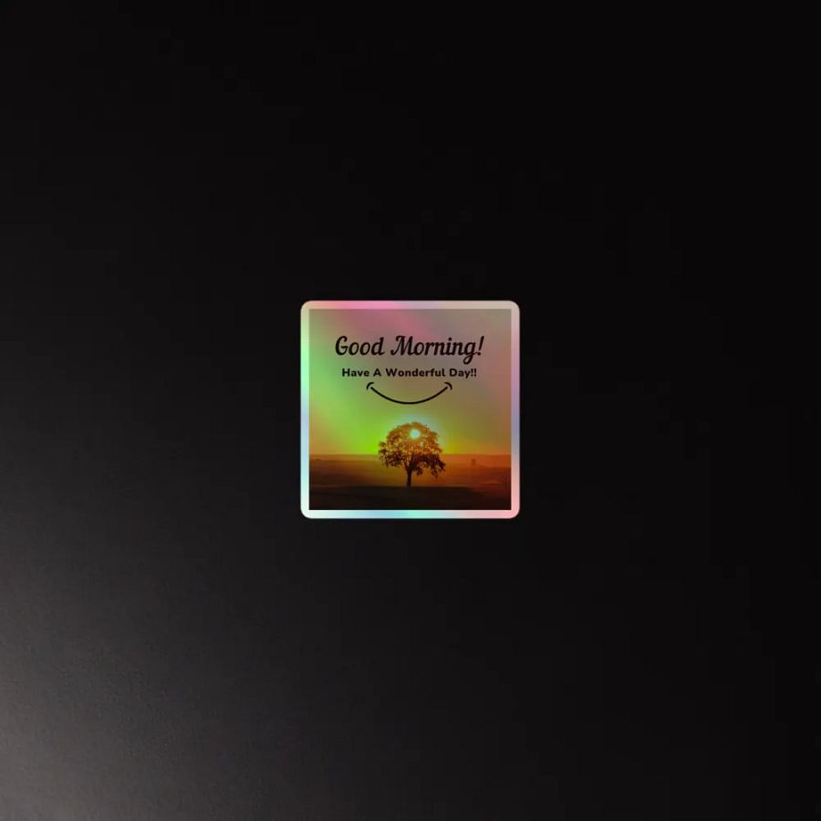 Smiling Sunrise Holographic Sticker Pack product image (2)