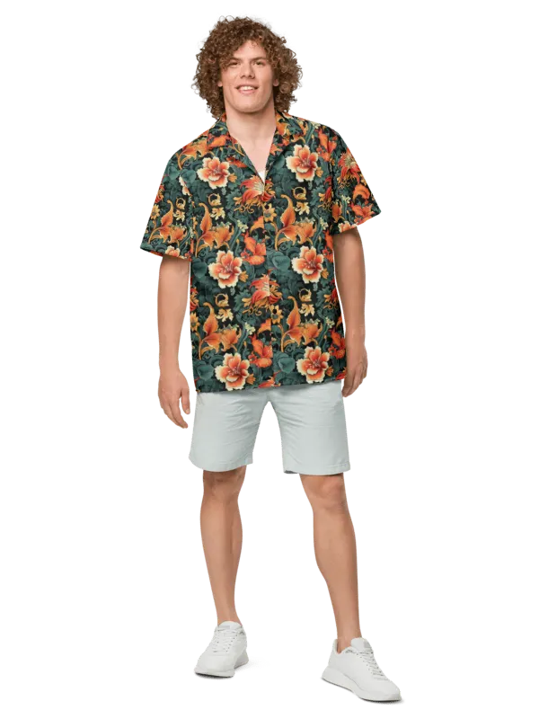 Sunset Flowers | Unisex Hawaiian Shirt product image (1)
