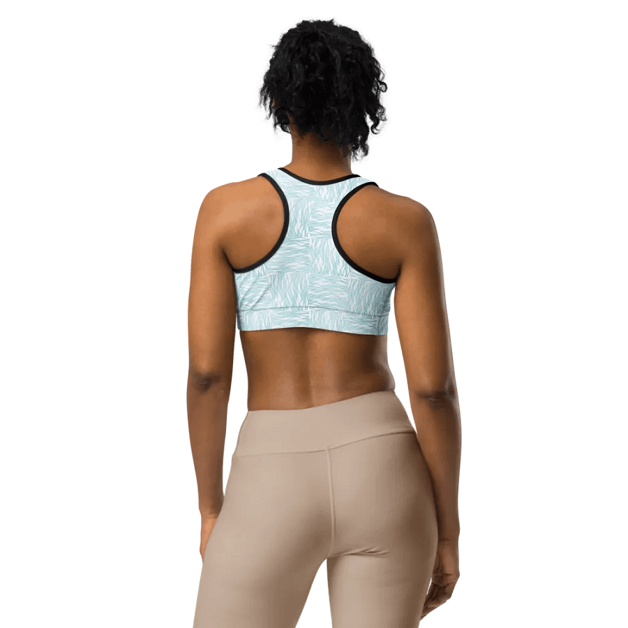 Light Turquois All-Over Print Sports Bra product image (3)