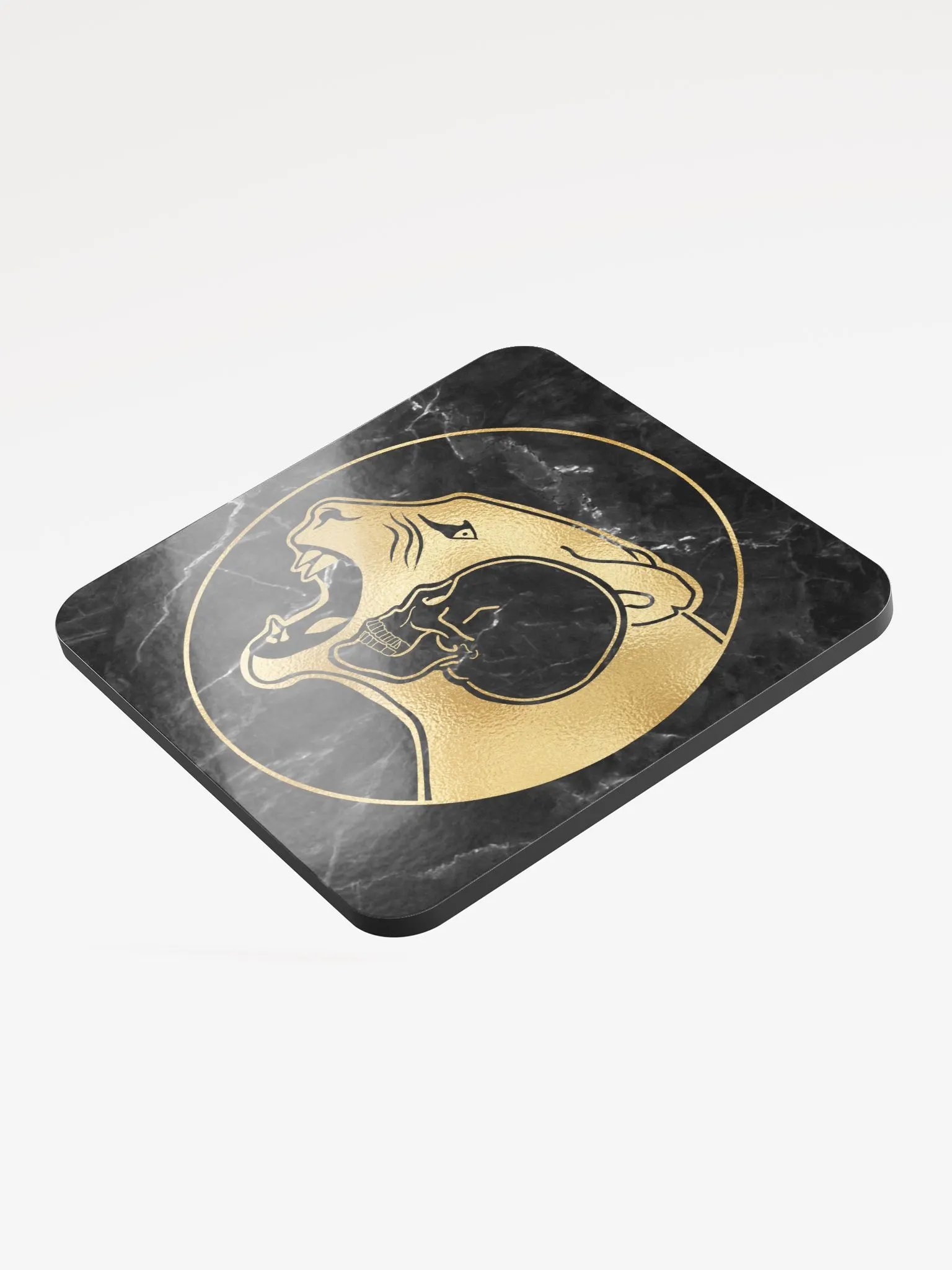 Sekhali Logo Gold Foil Glossed Cork Coaster product image (3)