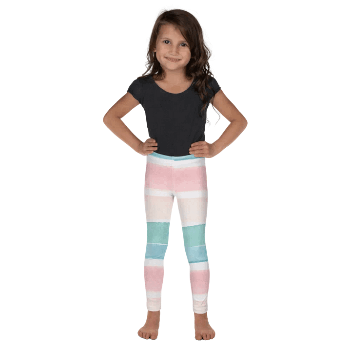 Pastel Striped Printed Kids Leggings product image (2)