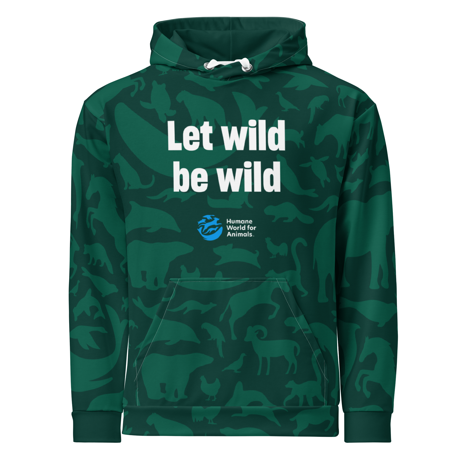 Animal Print Hoodie - Green on green product image (1)