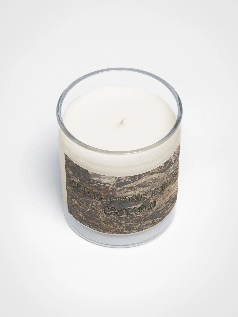 Soy Wax Candle In A Clear Glass Jar - Dead Split - It Happennnns Camo product image (3)