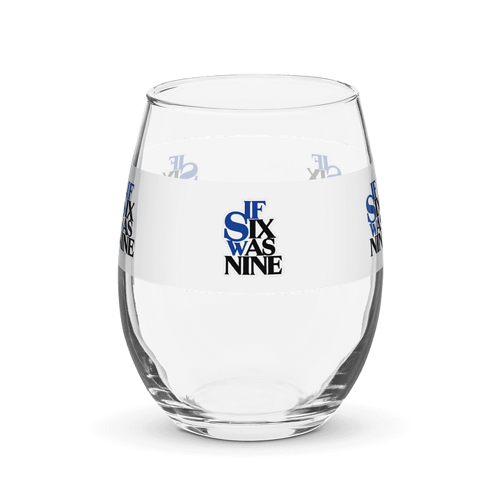 Electric Blue Stemless Wine Glass - IF SIX WAS NINE product image (1)