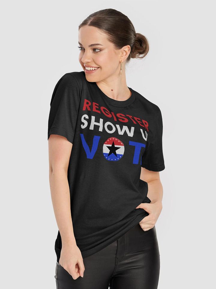 Register Show Up Vote Hat 2024 USA Election Voter T-Shirt product image (32)