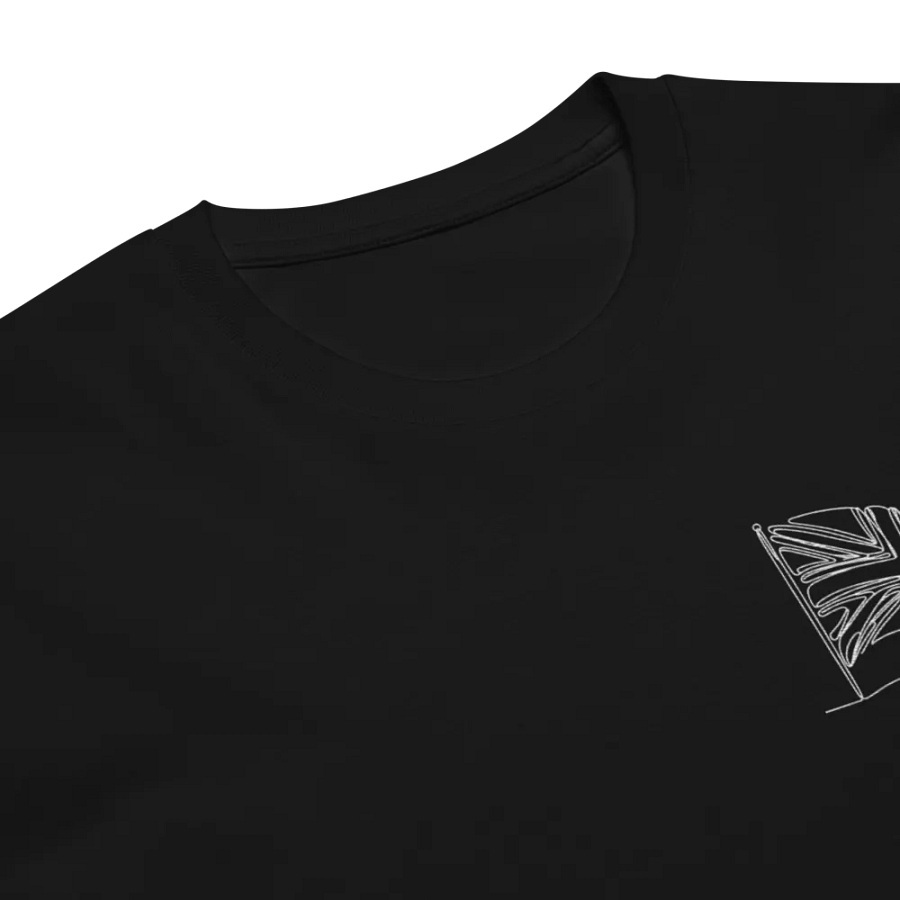 Minimalist Embroidered UK Flag Line Art Unisex Premium T-Shirt product image (8)