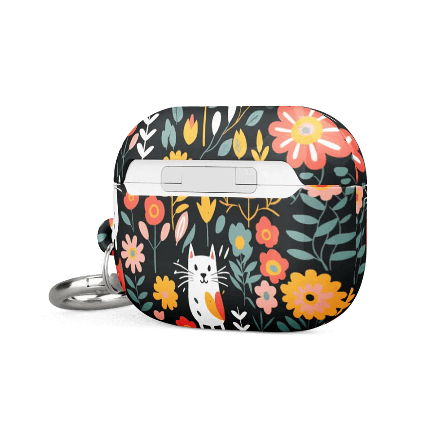 Whimsical Feline Garden All-Over Print AirPods® Case product image (5)