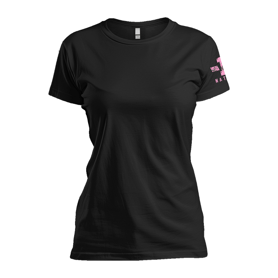 Pink Hunting Camo American Flag - Women's Relaxed Fit product image (4)