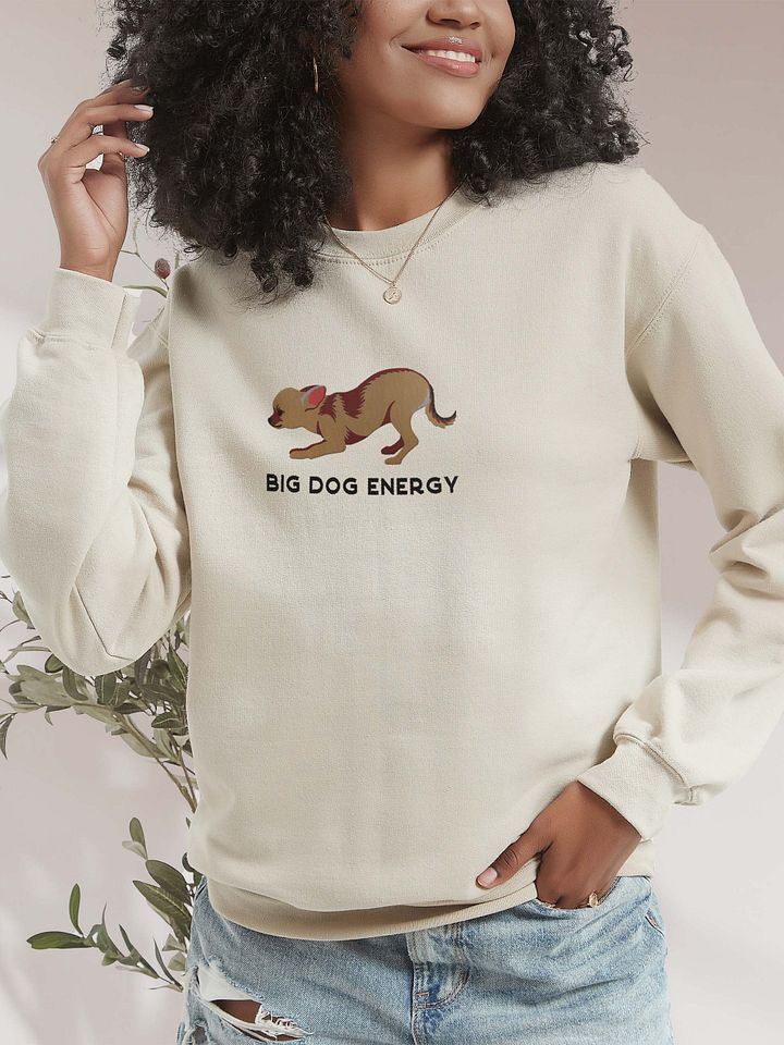 Big Dog Energy Sweatshirt (Embroidered) of a Chihuahua product image (2)