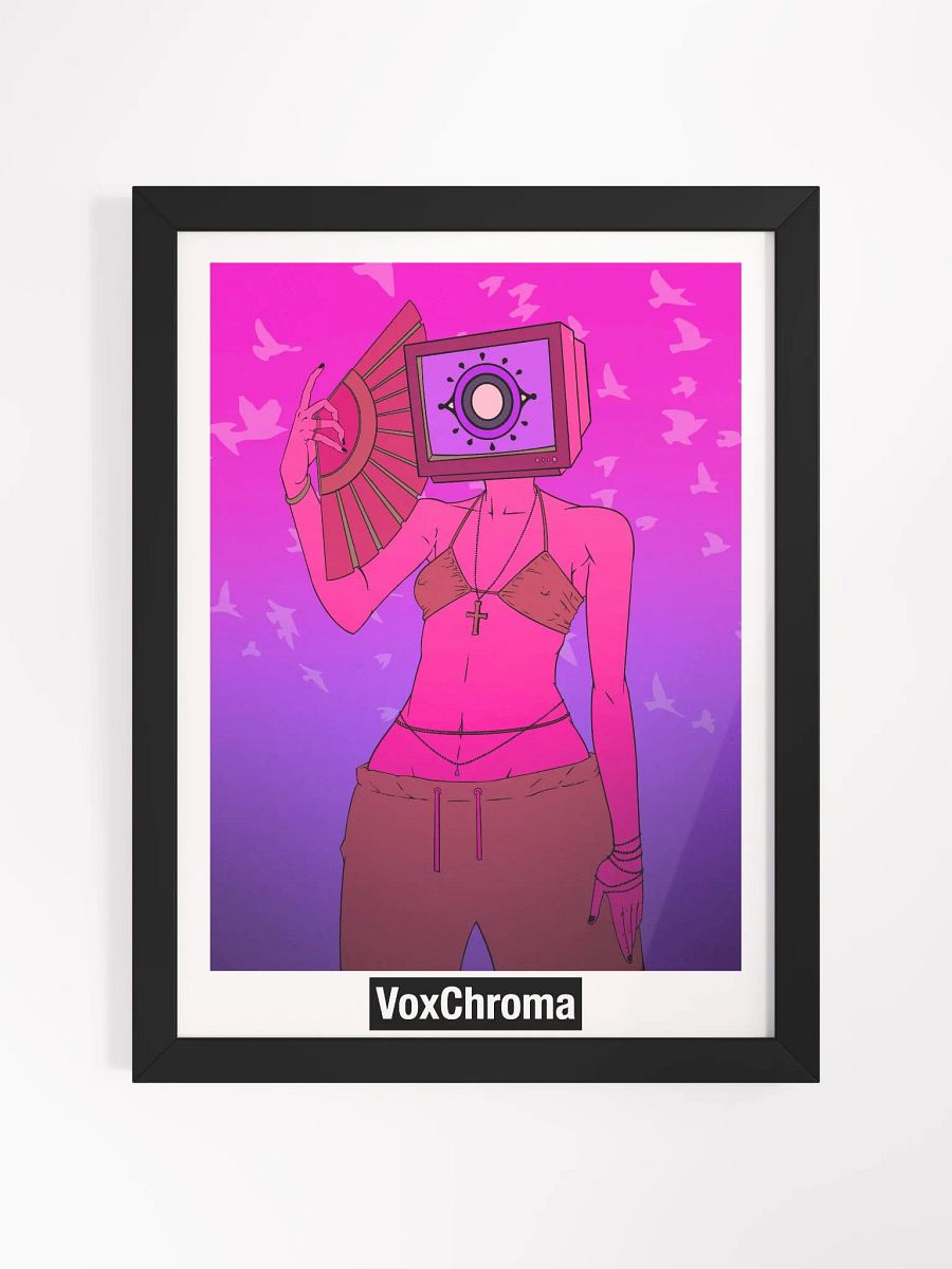 Framed Poster - Head In The Clouds (Pink) product image (1)