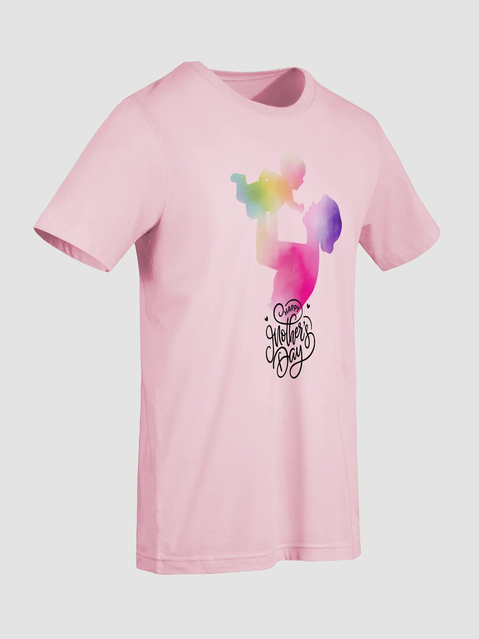 Bella + Canvas “Happy Mother’s Day” Watercolor Silhouette T-Shirt – Soft & Sentimental product image (82)