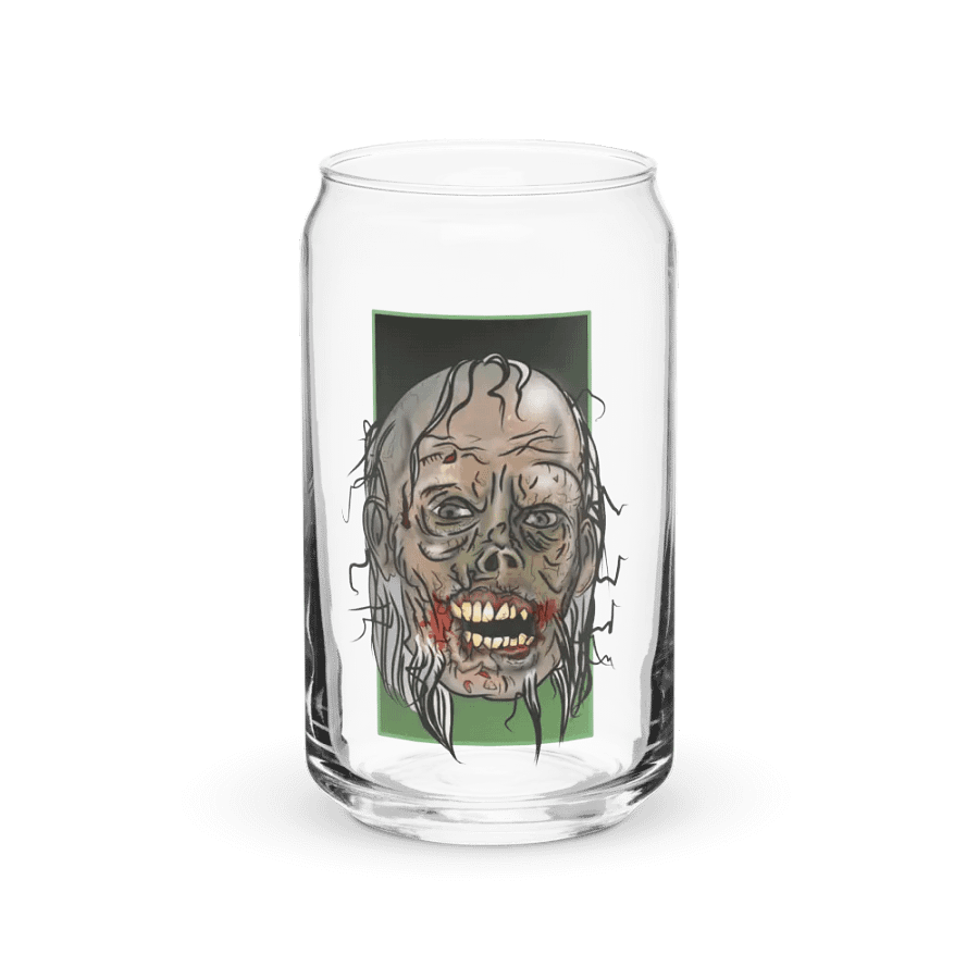 Ghoulish Glass: Can-Shaped Zombie Head Glass product image (2)