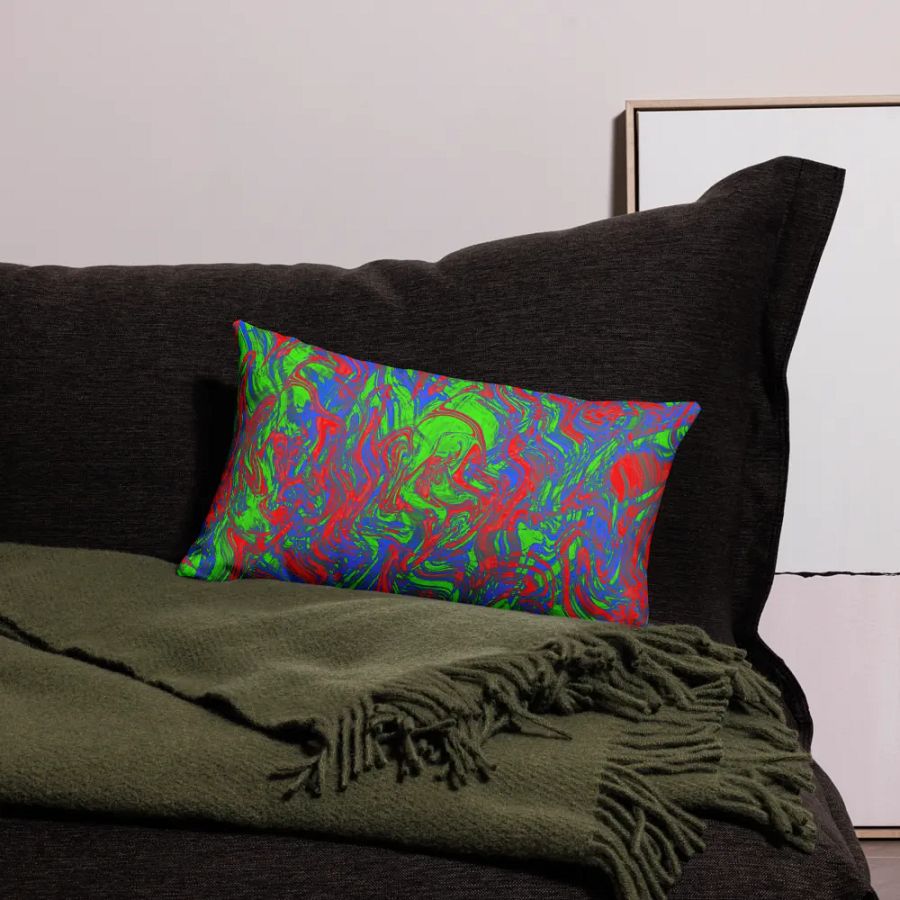 Techno Pattern Premium Pillowcase | Red Pattern | Green Pattern | Blue Pattern product image (24)