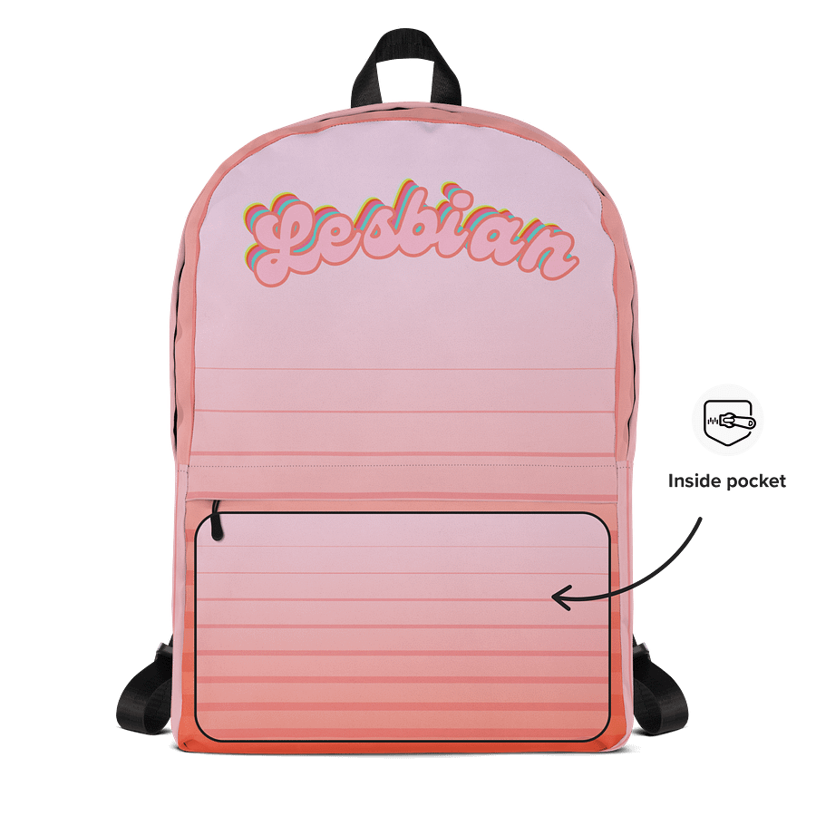 LGBTQIAP2S+ 2025, Curved Lesbian, Backpack product image (5)