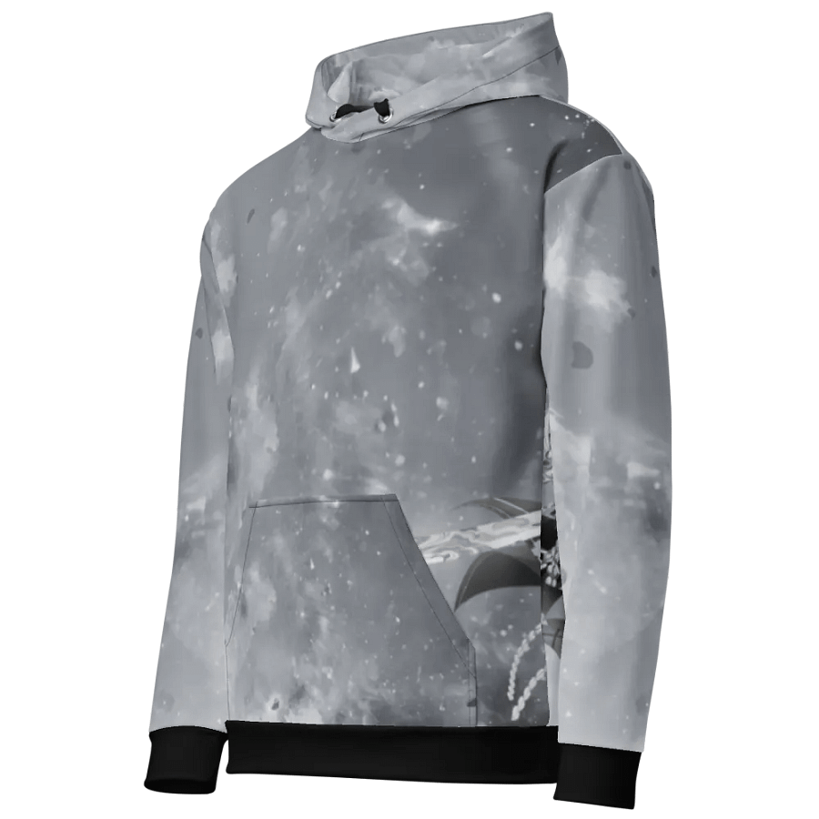 Samurai Artwork Custom all over hoodie B&W product image (7)