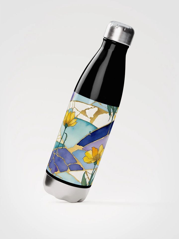 Watercolor Floral Stained Glass Water Bottle product image (3)
