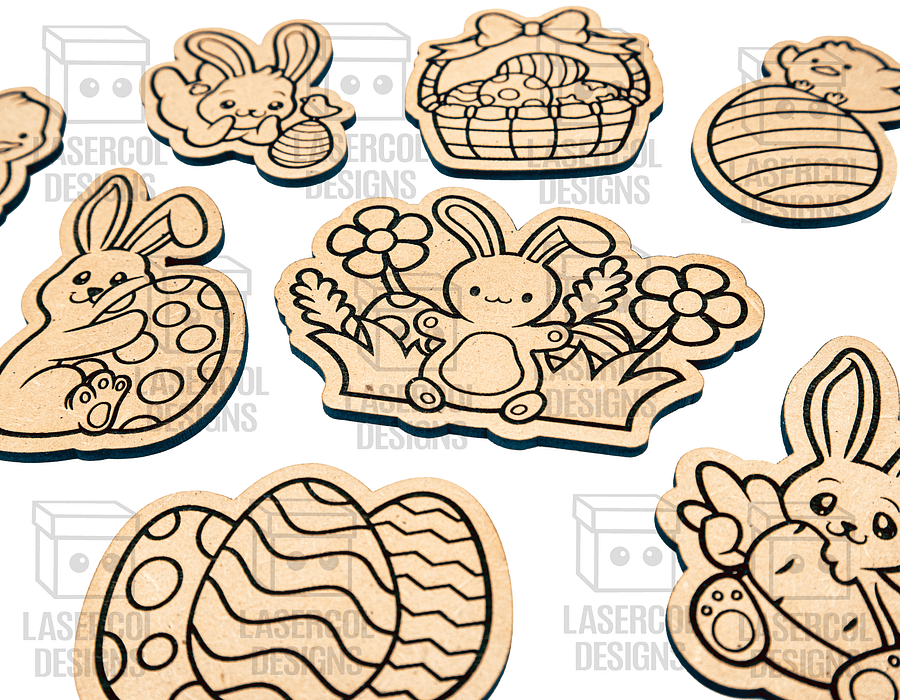 Easter Bunny Paint Kit DIY Cut Outs Set 1 - Laser Cut Files product image (10)