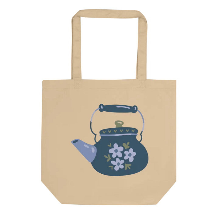 Floral Harmony Teapot Tote Bag product image (2)
