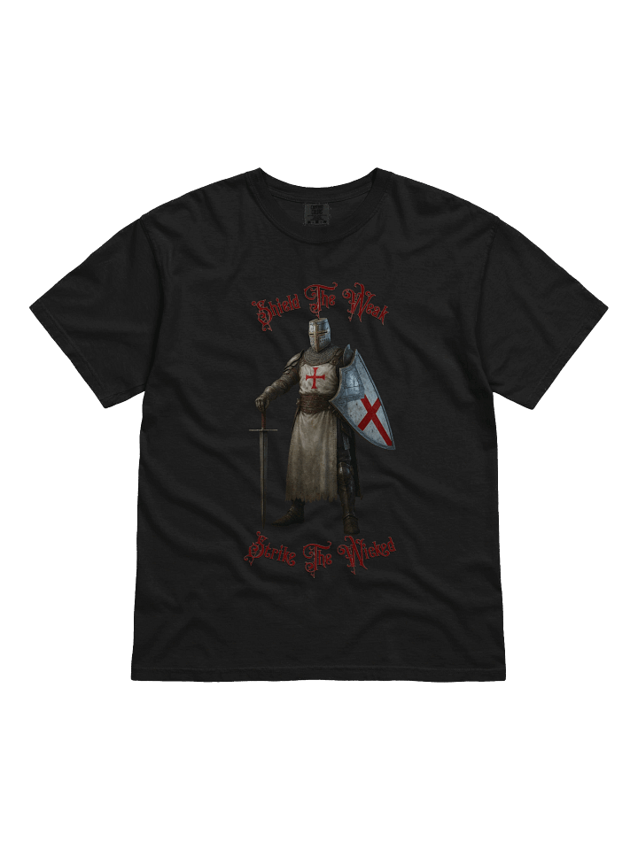 Templar Knight Tee - Shield the Weak, Strike the Wicked, product image (1)
