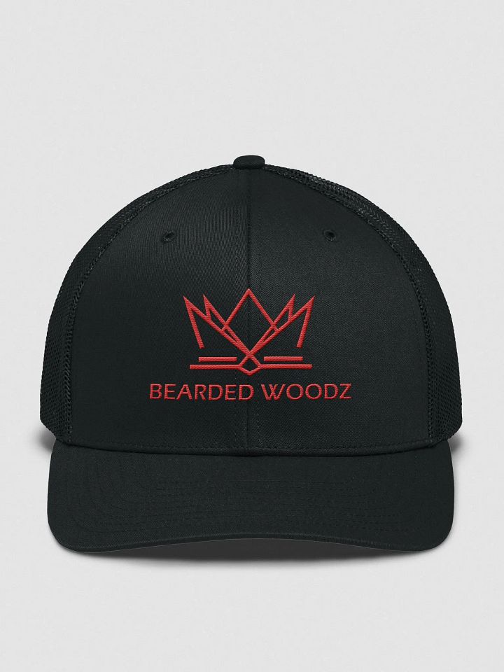 Bearded Woodz Trucker Cap (Red Embroidery) product image (1)