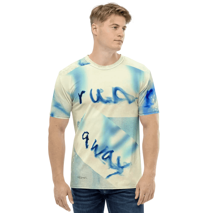 h3llomarc watercolor design "wanna run away" Crew Neck T-Shirt product image (2)