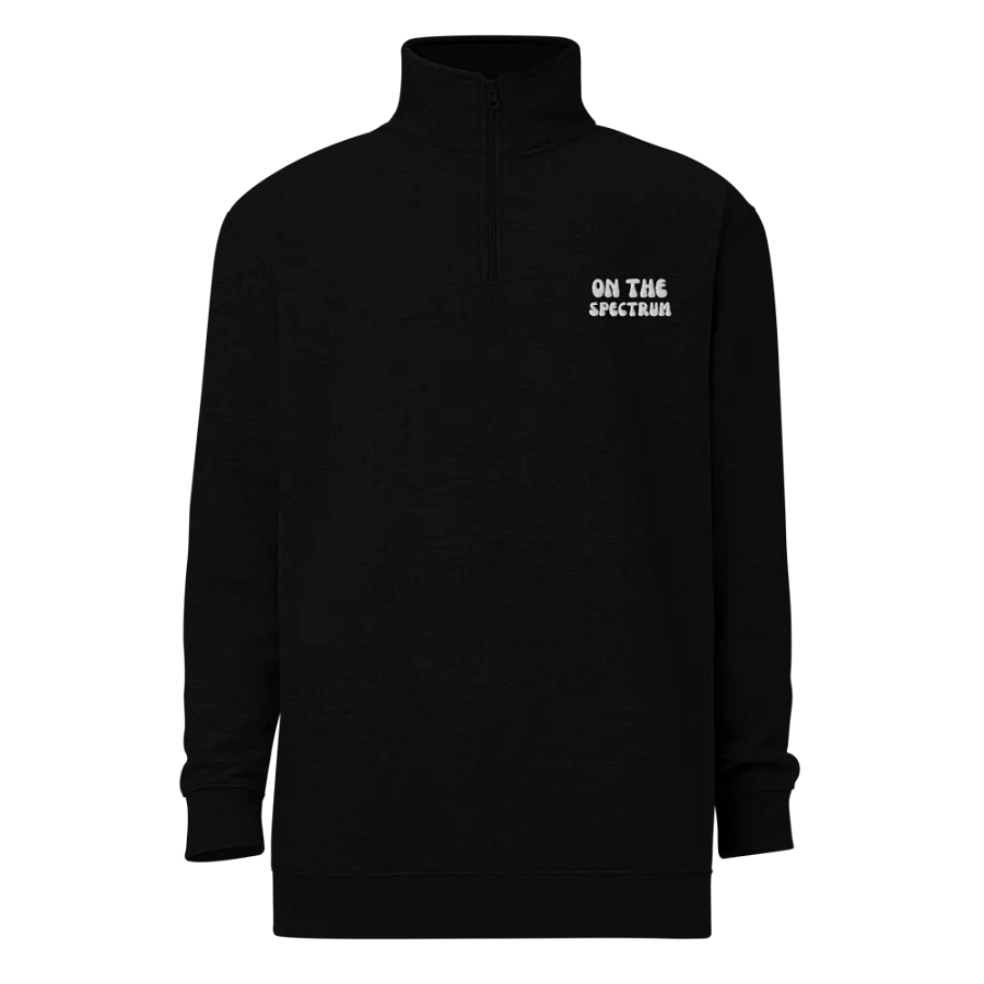 ON THE SPECTRUM (white) embroidered quarter zip product image (1)