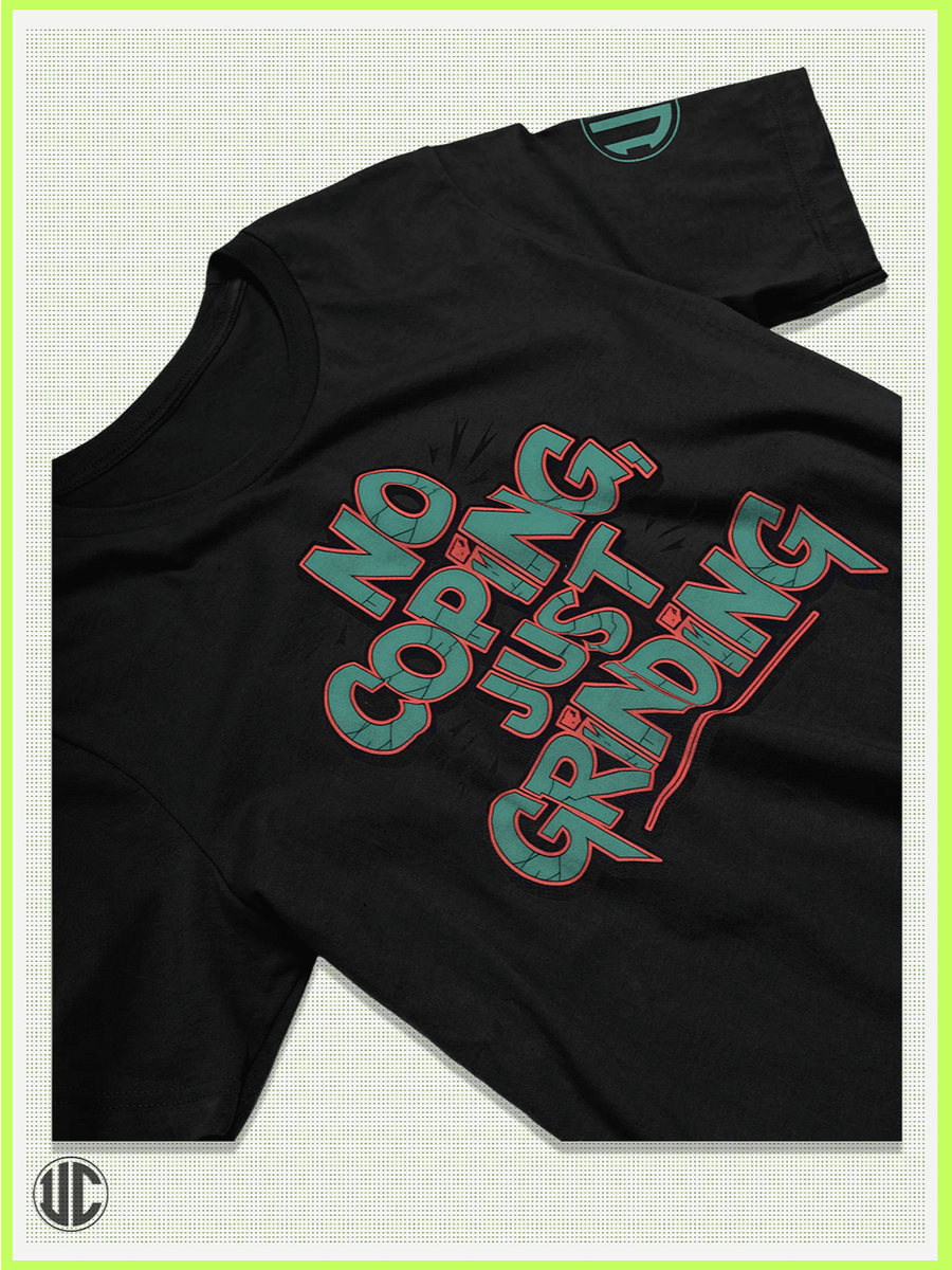 No Coping, Just Grinding – Skate Graphic T-Shirt product image (2)