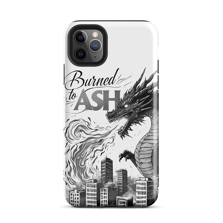 Apocalyptic Dragon Art | 'Burned to Ash' Monochrome Print IPhone Tough Case product image (26)