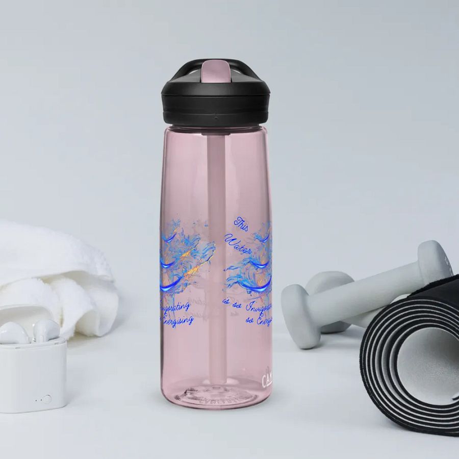 Camelback water bottle with beautiful swirly blue whirlpool  design featuring 'This water is so energising' product image (11)