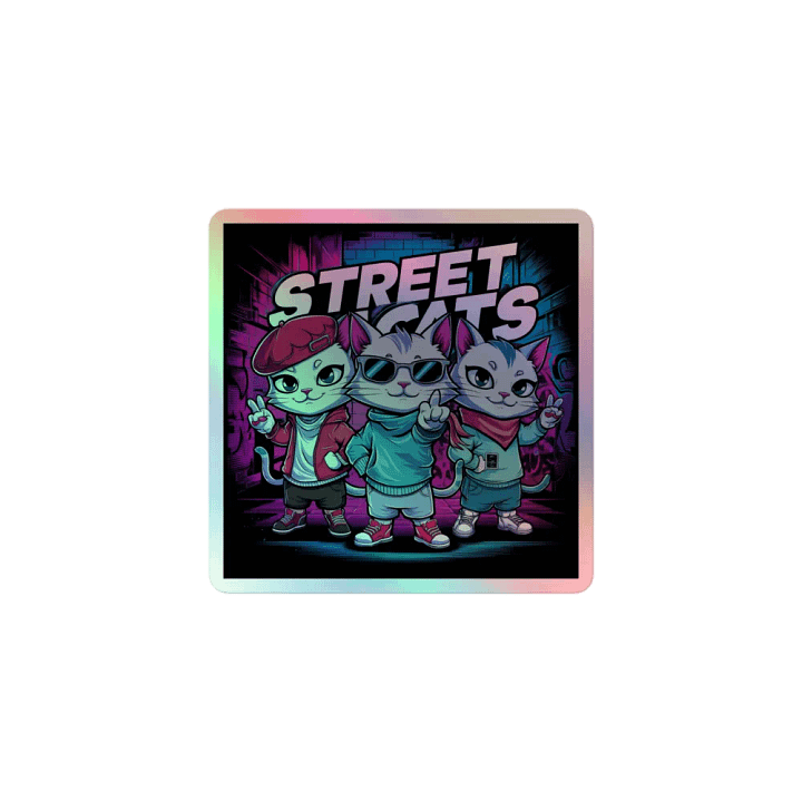 Urban Street Cats Holographic Sticker Set product image (1)