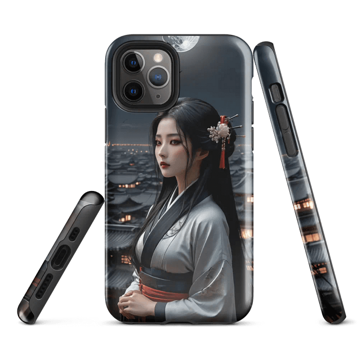 Moonlit Elegance iPhone Tough Case - Traditional Beauty Design product image (2)