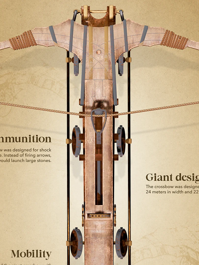 Leonardo da Vinci's Giant Crossbow (Unframed poster) product image (2)