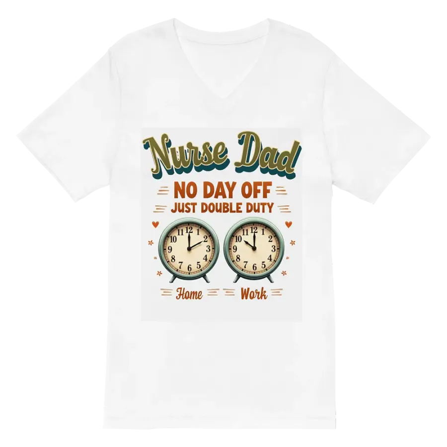 Double Duty Nurse Dad V-Neck Tee product image (6)