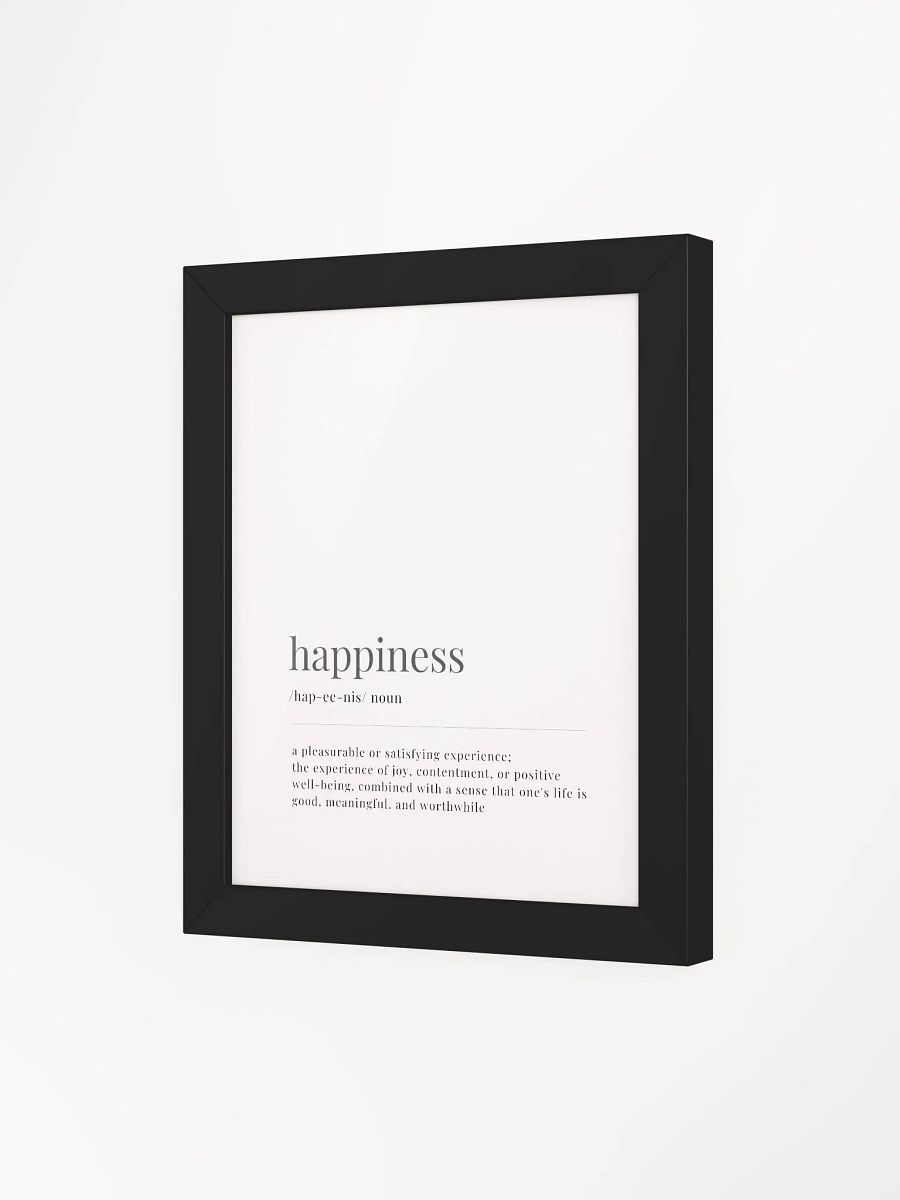 Happiness Definition Framed Print product image (3)